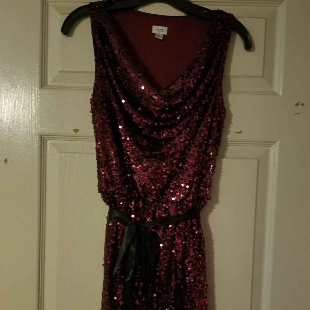 Cache Sequin Dress